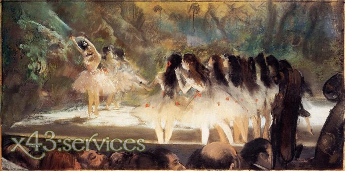 Edgar Degas - Ballett der Pariser Oper - zum Schließen ins Bild klicken